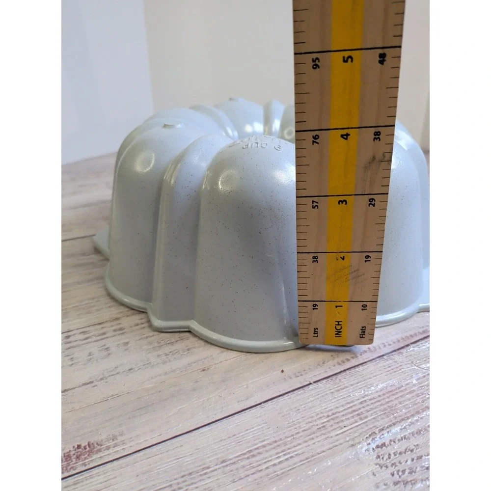 Nordic Ware Bundt Tube Pan 9 inch, 9 cup Gray Microwave Safe Made USA